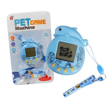 Imagem de Brinquedo Eletrônico Tamagotchi Mini Pet Game DFXL2437 com 168 Bichinhos Virtuais Golfinho Azul Aquilae