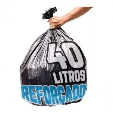 Imagem de Saco de Lixo 40 Litros 100 Unidades Reforçado para Lixeiras 15 a 20 Litros Uso Doméstic...