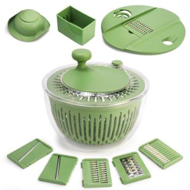 Imagem de Salad Spinner SUSTEAS Large de 4,25 Qt com fatiador e peneira de 5 lâm