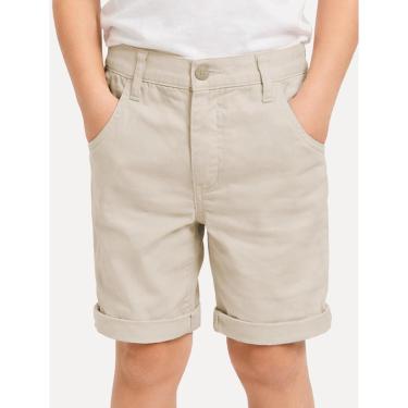 Imagem de Bermuda Calvin Klein Jeans Infantil Color Chino Barra Virada Caqui Claro-Masculino