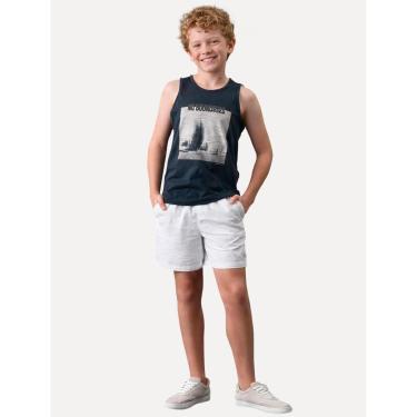 Imagem de Bermuda Calvin Klein Infantil Color Curta Paper Cardarço Branco/Preto Branca-Masculino