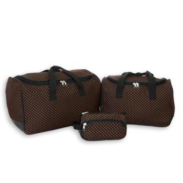 Imagem de Kit de Viagem Marrocos 2 Malas e 1 Frasqueira Viccina, Preto, Laranja