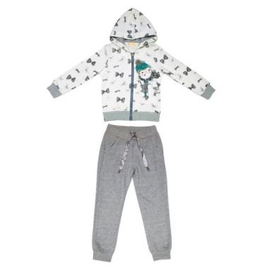 Imagem de Conjunto Infantil Menina Moletom Inverno  - Kiki & Mily, 6, Cinza
