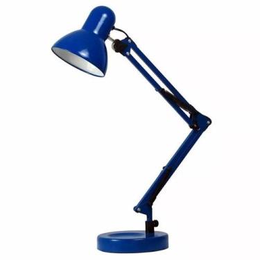 Imagem de Luminária De Mesa Base P/ Escritório Estudo Ambiente Leitura Azul - G2