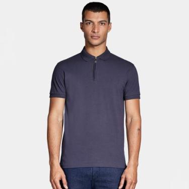 Imagem de Camisa Polo Aramis Piquet Zip Ve26 Azul Masculino, G