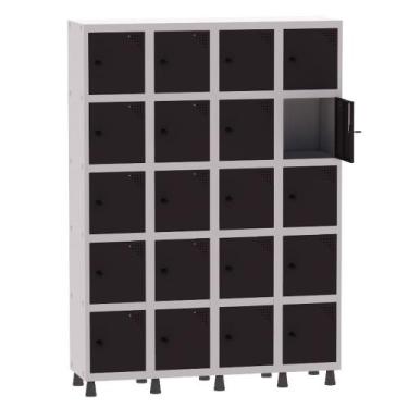 Imagem de Armário Guarda Volume Locker Roupeiro 4 Vãos 20 Portas Aço GRP504/20 C