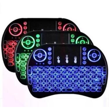 Imagem de Mini Controle Led Smart Tv Box Netflix Cor do teclado Preto - Exbom, P