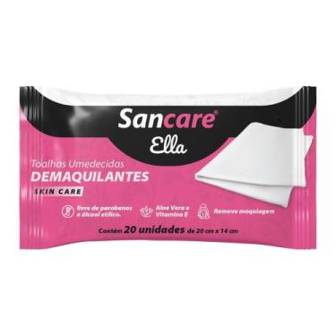 Imagem de Toalhas umedecidas demaquilante sancare ella c/20 un - SANFARMA