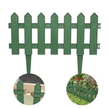 Imagem de 6 Cerquinhas de Jardim Decorativa Plástico 2,4 mts Linear - - UNI ECOM