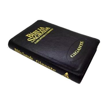Imagem de Biblia sagrada letra gigante com harpa avivadaa e corinhos preta com z