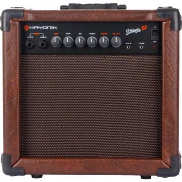 Imagem de Cubo para Violão Strings 30 Amplificador 30W com Equalizador 3 Bandas Preto Hayonik
