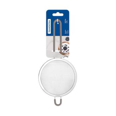 Imagem de Peneira de inox com cabo de silicone Softta cinza 12 cm - Tramontina -
