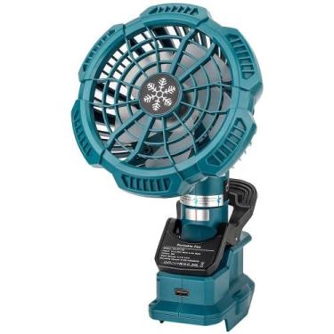 Imagem de Ventilador Portátil Makita 18V Com Bateria, Clip Para Carrinho, 3 Velo