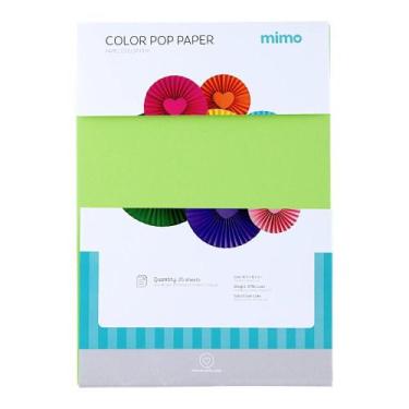 Imagem de Papel Color Pop Verde Salada Mimo - A4 - 180 gr - 25 unds