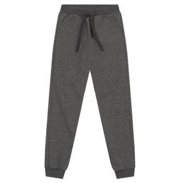 Imagem de Calça jogger infantil menino em moletinho Brandili-CINZA, 6, Cinza