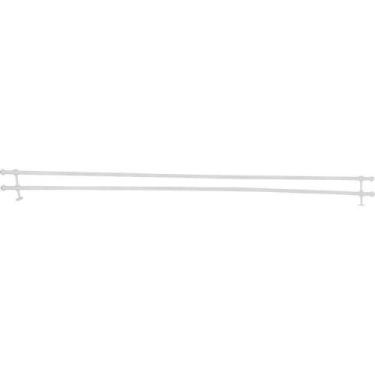 Imagem de Varao para Cortina Varão Cortina Duplo com Acessorios Branco Aco Reves