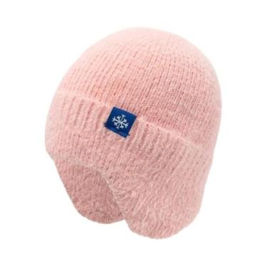 Imagem de Gorro Feminino De Inverno Com Abas Para as Orelhas Em Pelúcia Sintétic