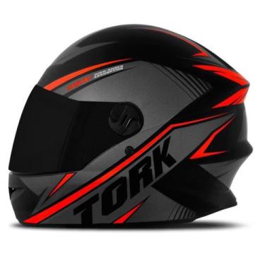 Imagem de Capacete de Moto Pro Tork R8 Fechado + Viseira Fumê, VERMELHO, 58