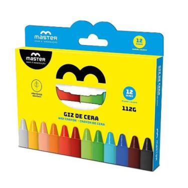 Imagem de Giz De Cera 112G Caixa Com 12 Cores Master