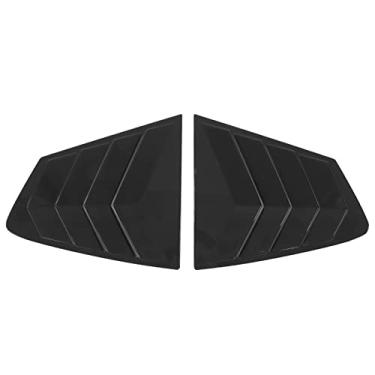 Imagem de Aramox 2 peças/conjunto de persianas laterais para saída de ar do carro, persianas para janela traseira e janela lateral de substituição para 3 Axela 4Dr Sedan 2020-2021 preto