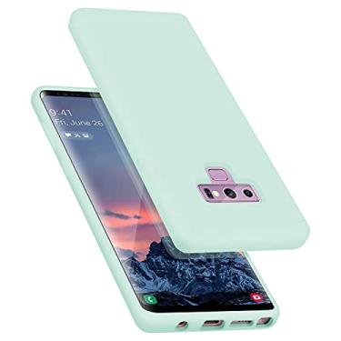 Imagem de E Segoi Capa para Samsung Galaxy Note 9, capa de borracha de gel de silicone líquido à prova de choque, almofada de forro de microfibra macia compatível com Galaxy Note 9 de 6,5 polegadas (menta)
