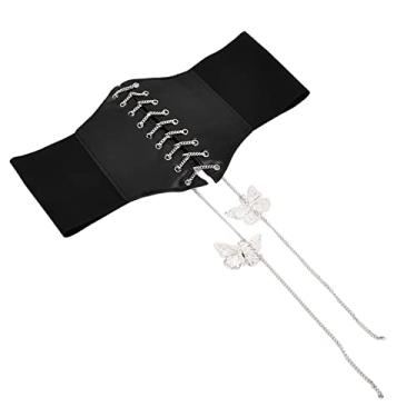 Imagem de Espartilho preto, espartilho cinto de alta durabilidade, estilo vintage, ampla aplicação para casamento para festa de Natal