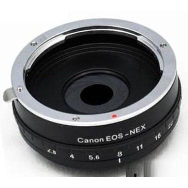 Imagem de Adaptador de Lente Canon com abertura para Câmeras e Filmadoras Sony Nex