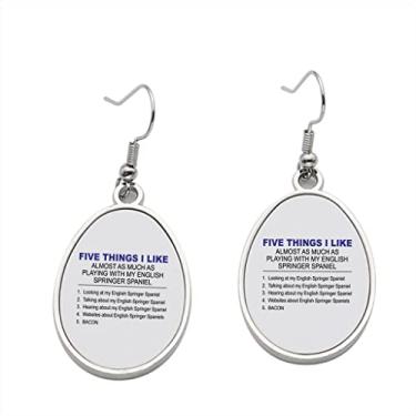 Imagem de Brinco Springer Spaniel inglês Five Things I Like – Brincos pendentes para meninas – Presente de festa de aniversário dos namorados