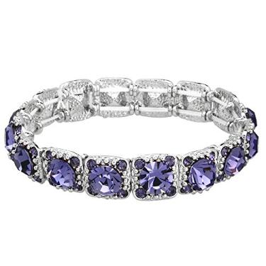 Imagem de Pulseira de casamento com cristal elástico Falari, caixa de presente incluída