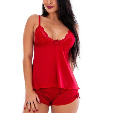 Imagem de Short Doll Em Microfibra Com Renda | Julia 1652