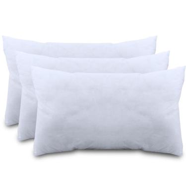 Imagem de Kit 3 Refil De Enchimento Para Almofada Fibras Siliconadas Macio Antialérgico 30x50cm - BF Colchões