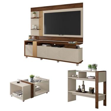 Imagem de Conjunto Sala Bancada Painel Mesa Aparador Columbus Caemmun