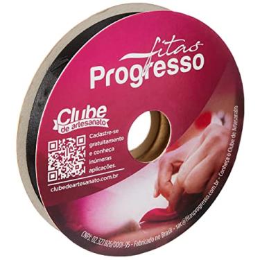 Imagem de Fita De Cetim 15mm 50mts. Preto 219 - Rolo Fitas Progresso Preto