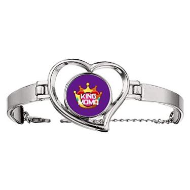 Imagem de N/A N/A Bracelete de carnaval brasileiro com personagem de rei coração joia bracelete de arame, medium, metal
