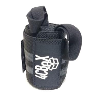 Imagem de Munhequeira Elástica 4C Box Crossfit Musculação Lpo Cor:Preto e Grafite