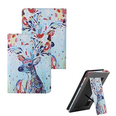 Imagem de Capa com suporte para Kindle Paperwhite 10ª geração 2018/Kindle Paperwhite 5ª 6ª 7ª antes de 2018 - Capa protetora inteligente com alça de mão, compartimento para cartão, hibernar/despertar automático