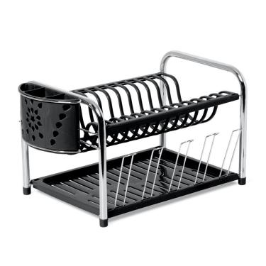 Imagem de Secador Master Tubo Com Porta Talheres E Copos Preto