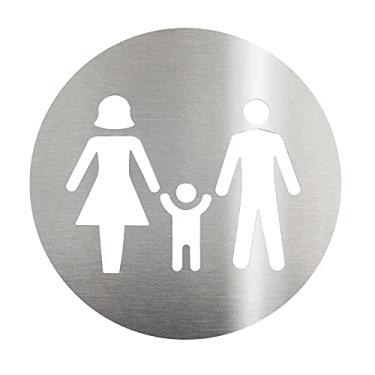 Imagem de Placa De Sinalização | Familia - Aço inox 430 Escovado, diametro 15 cm - BIOVIS