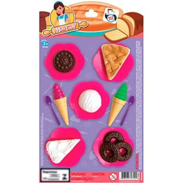 Imagem de Kit Comidinhas Mini Chef Doces De Brinquedo Sorvete Infantil