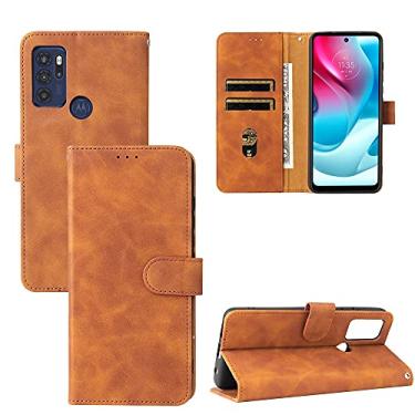 Imagem de For Motorola Moto G60S Solid Color Skin Feel Magnetic Buckle Horizontal Flip PU Leather Case with Holder & Card Slots & Wallet