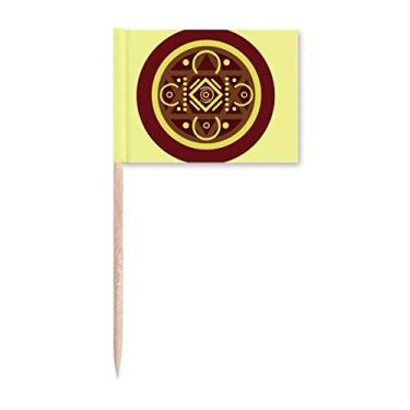 Imagem de Bandeiras de palito de dente com estampa de mistério antiguidade remota para decoração de festa