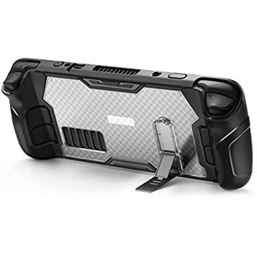 Imagem de Estojo protetor para Steam Deck com Kickstand, TwiHill TPU Protector Cover Acessórios com Stand & Screen Protector & Thumb Grips, proteção total, antiderrapante, anti-colisão para Steam Deck