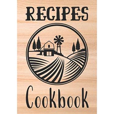 Imagem de Recipes Cookbook: Recipe binder: Elegant recipe holder to Write In Recipe cards, chic Food Graphics design, Document all Your recipe box and Notes for ... recipe keeper, 100-Pages 7" x 10" V 8.0