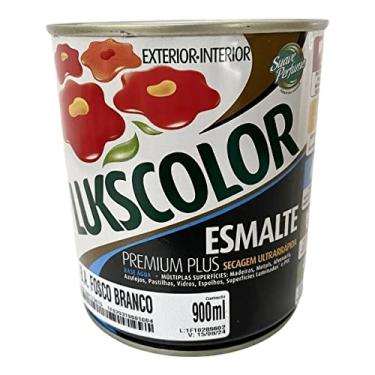 Imagem de Tinta Esmalte Base Água 900ml Lukscolor - branco fosco