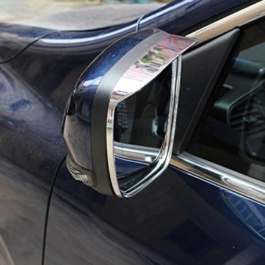 Imagem de JIERS Para Renault Kadjar 2015-2018, ABS cromado espelho retrovisor de carro bloco chuva sobrancelha moldura guarnição acessórios de estilo de carro
