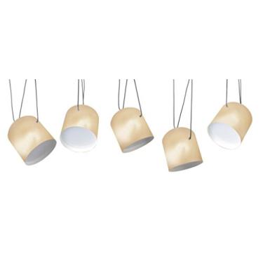 Imagem de Pendente Halley Multi, Cromalux, 303319, 125 W, Ouro Mate/Branco