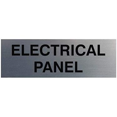 Imagem de Painel elétrico para porta/parede - Plástico gravado a laser - Placa perfeita para casa, negócios ou escola