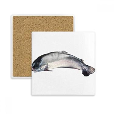 Imagem de Tapete de porta-copos quadrado encaracolado Ocean Fish Alive para atividades físicas