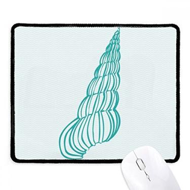 Imagem de Mouse pad com ilustração de caracol Blue Marine Life Tapete de borracha para jogos