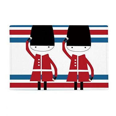 Imagem de DIYthinker Tapete de chão com bandeira de marco colorido do Reino Unido antiderrapante para porta de banheiro